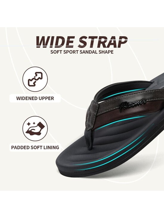 Men\'s Grey Polyurethane Flip Flops Comfortable Outdoor Thong Sandals Casual main image 5